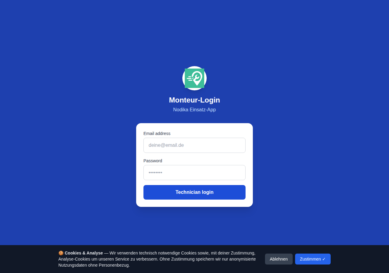Monteur-Login